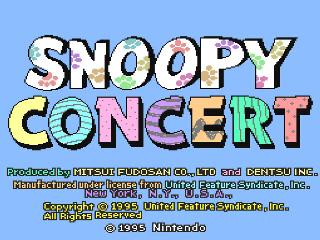 Screenshot Thumbnail / Media File 1 for Snoopy Concert (Japan) [En by Aeon Genesis v1.0]